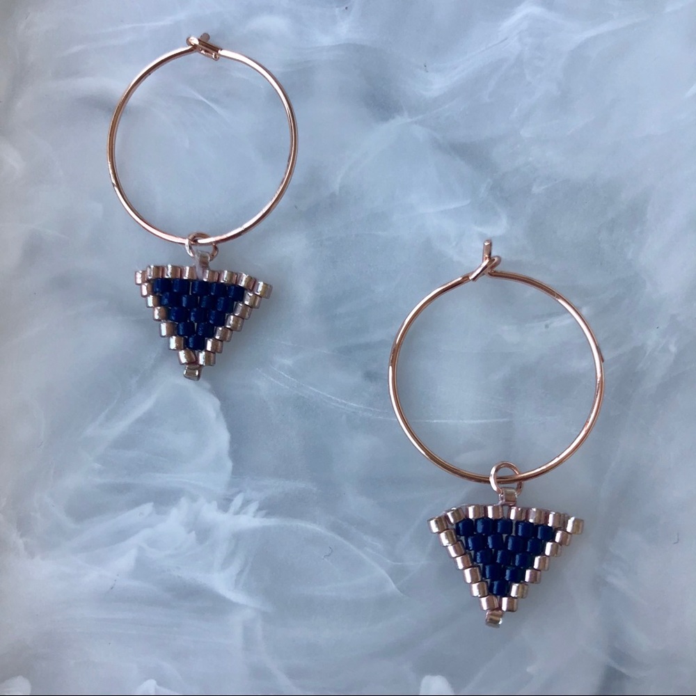 Minu Beaded earrings , rose gold